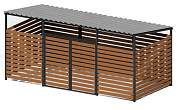 контейнерная площадка эко+ хоз-08 на 4 контейнера для уличной площадки