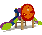горка двойная колобок 08207.24 для детской площадки