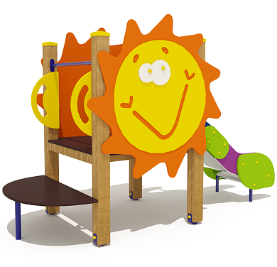 горка солнышко 08112.24 h=650 для детской площадки