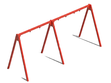 каркас хит двойной с крепежами для трех подвесов металлический