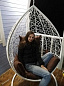 Подвесное кресло-кокон Laura Outdoor Sevilla Velour SEV-3 белое