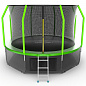 Батут с внутренней сеткой Evo Jump Cosmo 12ft Green с нижней сетью
