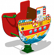 качалка на пружине пароходик у2 кч067 для детской площадки