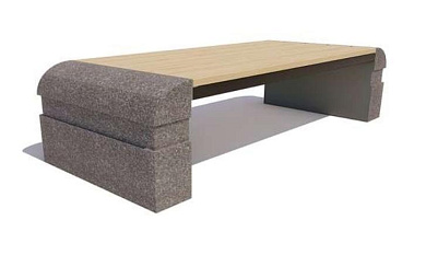 Скамейка Мурманск 77150 с бетонным основанием для парков