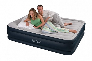 матрас надувной intex rising comfort deluxe pillow rest 67736