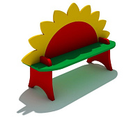 детская скамейка солнышко для игровой площадки