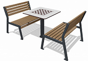 стол с креслами шахматы мг 6528 для улицы