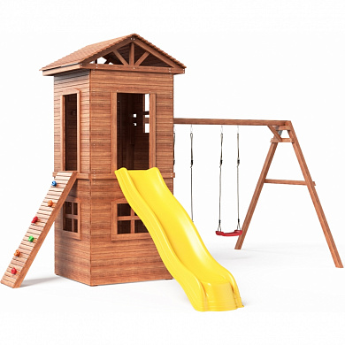детская деревянная площадка можга спортивный городок 8 с узким скалодромом сг8-р922 