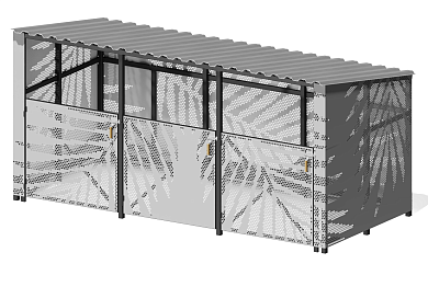 навес для тбо хоз-19 с перфорацией для уличной площадки