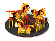 карусель лошадка кр-09х для детской площадки