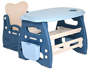 набор столик со стульчиком pituso fish un-zy28-blue