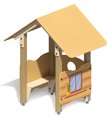 домик-беседка теремок пс-11.6 для детской площадки