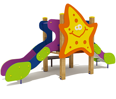 горка двойная морская звезда 08018.24 для детской площадки