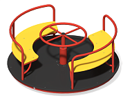 карусель круговая 2 кр-24 с рулем для детской площадки