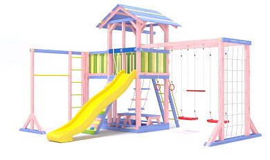 детская деревянная площадка савушка 15 color-7 для дачи