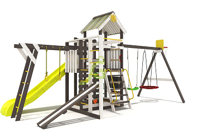 детская деревянная площадка igragrad x4 для дачи