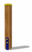 столб 28301 из клееного бруса с закладной деталью для декоративного ограждения детской площадки