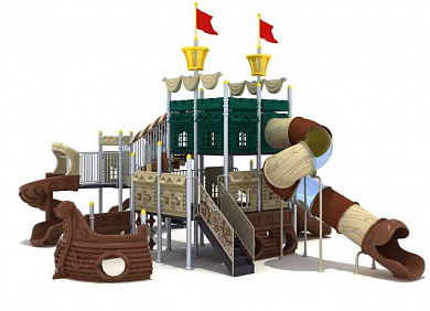 игровой комплекс икк-010 корабли и паровозы от 6 лет для детской площадки