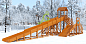 Зимняя деревянная горка Igragrad Snow Fox с двумя скатами 4 и 12 метров и двумя лестницами