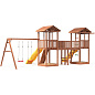 Детская площадка Можга Спортивный городок 6 СГ6-Р912-Р922 с качелями и узким скалодромом крыша дерево
