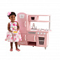 Детская деревянная кухня KidKraft Винтаж розовая с белым