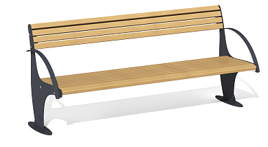 скамейка реноме пм-45 со спинкой уличная