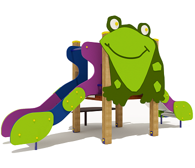 горка двойная лягушка 08209.24 для детской площадки