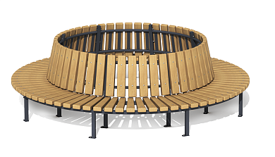 скамья-диван мф-03.6 круглый для парка