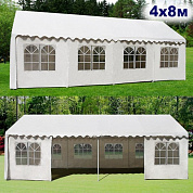 шатер-павильон афина-мебель afm-1027w white (4х8)