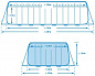 Бассейн каркасный Intex Ultra Frame 28366, 732x366x132см, 31805л, комбинированный фильтр-насос, лестница, тент, подстилка, набор для чистки, волейбол