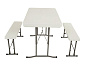 Набор: стол складной и 2 складные скамьи В113