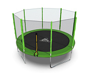 батут dfc trampoline fitness с сеткой 12ft зеленый