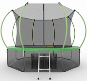 батут с внутренней сеткой evo jump internal 12ft green с нижней сетью