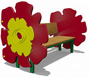 скамейка детская цветок 26011 для игровой площадки