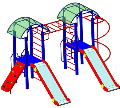 детский игровой комплекс пионер мечта сг-102.011.01 горка нерж. сталь