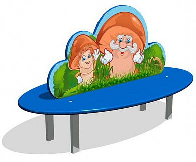 скамейка детская грибок сп089 для игровой площадки