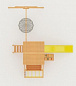 Детская деревянная площадка Савушка Мастер 3 без покрытия  с качелями-гнездом 100