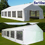 шатер-павильон афина-мебель afm-1029w white (5х10)