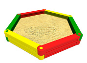 песочница шестигранник п069 пластиковая для детской площадки