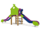 Горка двойная Избушка 08406.24 для детской площадки