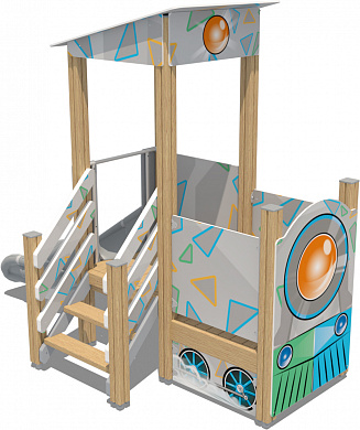 игровой макет поезд ласточка мд103.00.1 для детской площадки