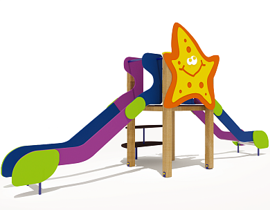 горка двойная морская звезда 08020.24 для детской площадки