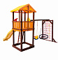 Детский игровой комплекс Perfetto sport Pitigliano-9 + качели-гнездо Паутина 100