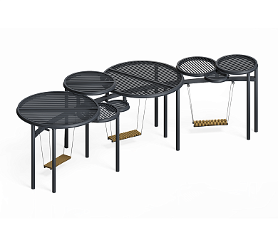 парковые качели оазис кч-41 для скверов и зон отдыха