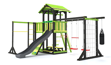 детская деревянная площадка савушка 15 color-5 для дачи