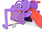 Детская горка Happy Box 706-B Elephant Slite с баскетбольным кольцом футбольными воротами