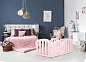 Детский манеж iFam First Baby Room розовый/светло-серый IF-137-1-FBR-BPLG10D