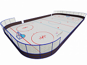 хоккейная коробка (30000х60000) ламинированная фанера 15005 для спортивной площадки