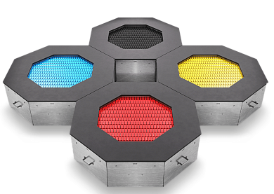 встраиваемый батут восьмиугольники комбо для детских площадок