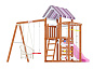Детская деревянная площадка Савушка TooSun 8 розовая для дачи